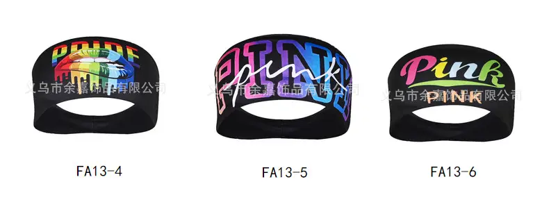 PINK Rainbow Sports Headband with Butterfly Design — feature 10