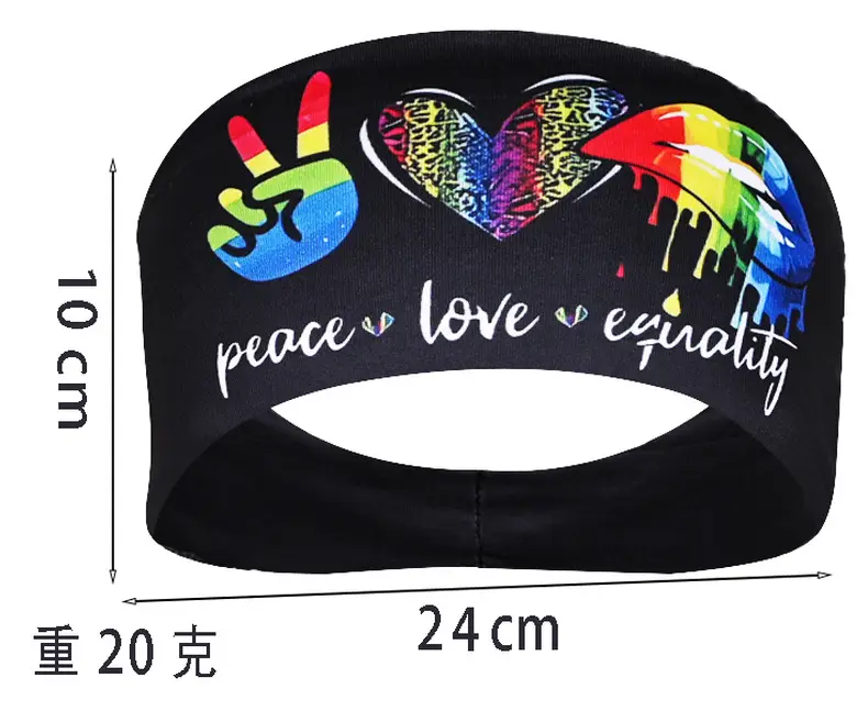 PINK Rainbow Sports Headband with Butterfly Design — feature 4