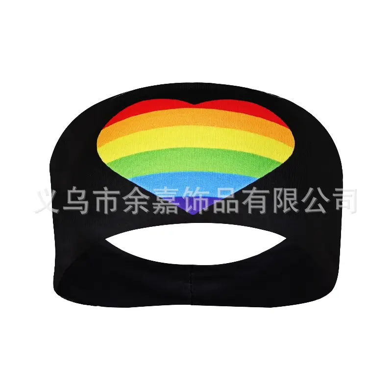 PINK Rainbow Sports Headband with Butterfly Design - Image 2