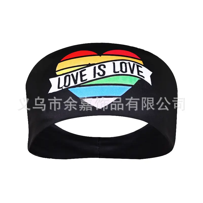 PINK Rainbow Sports Headband with Butterfly Design - Image 3