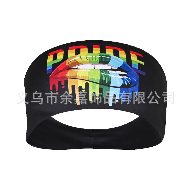 PINK Rainbow Sports Headband with Butterfly Design - Image 4