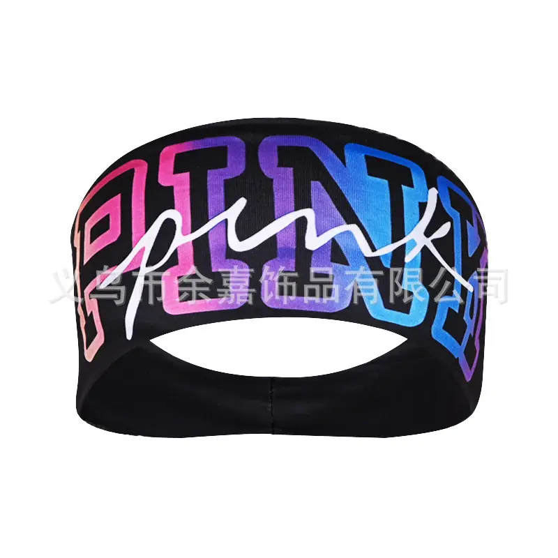 PINK Rainbow Sports Headband with Butterfly Design - Image 5