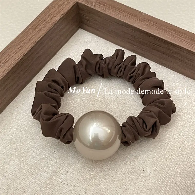 Elegant Pearl Hair Rope with Brown & Black Colors — feature 14