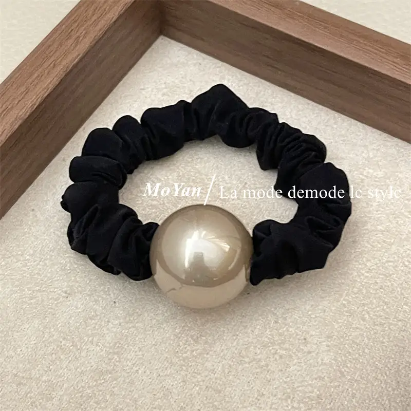 Elegant Pearl Hair Rope with Brown & Black Colors — feature 15