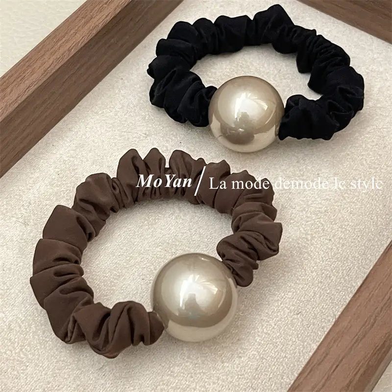 Elegant Pearl Hair Rope with Brown & Black Colors — feature 16