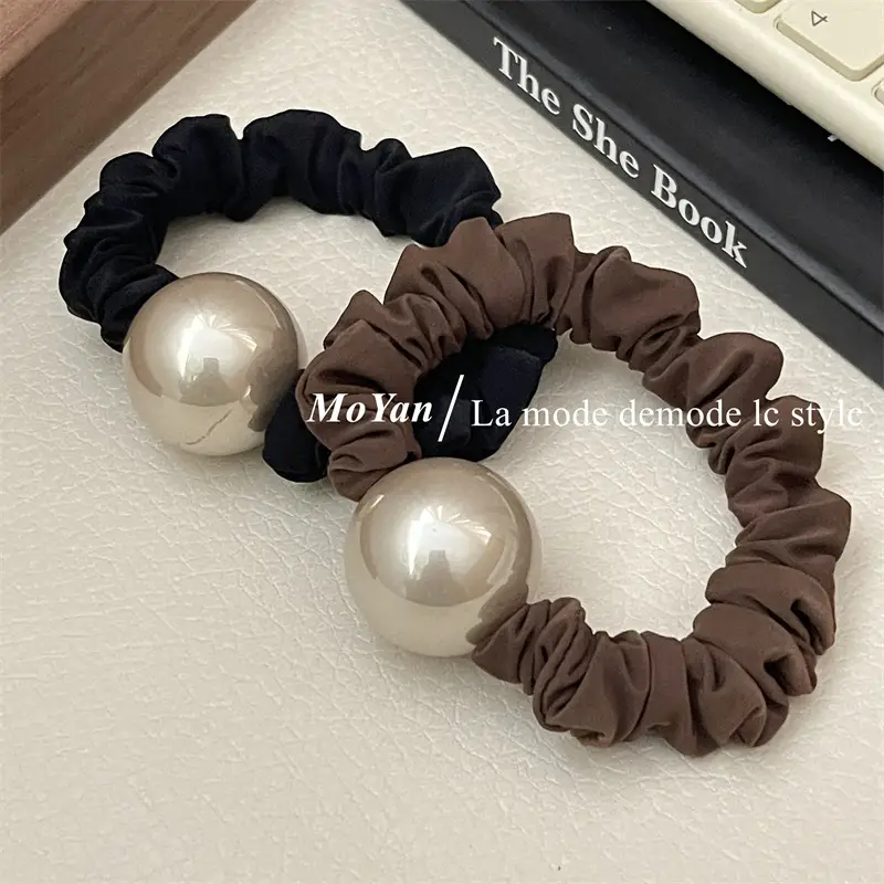 Elegant Pearl Hair Rope with Brown & Black Colors — feature 8