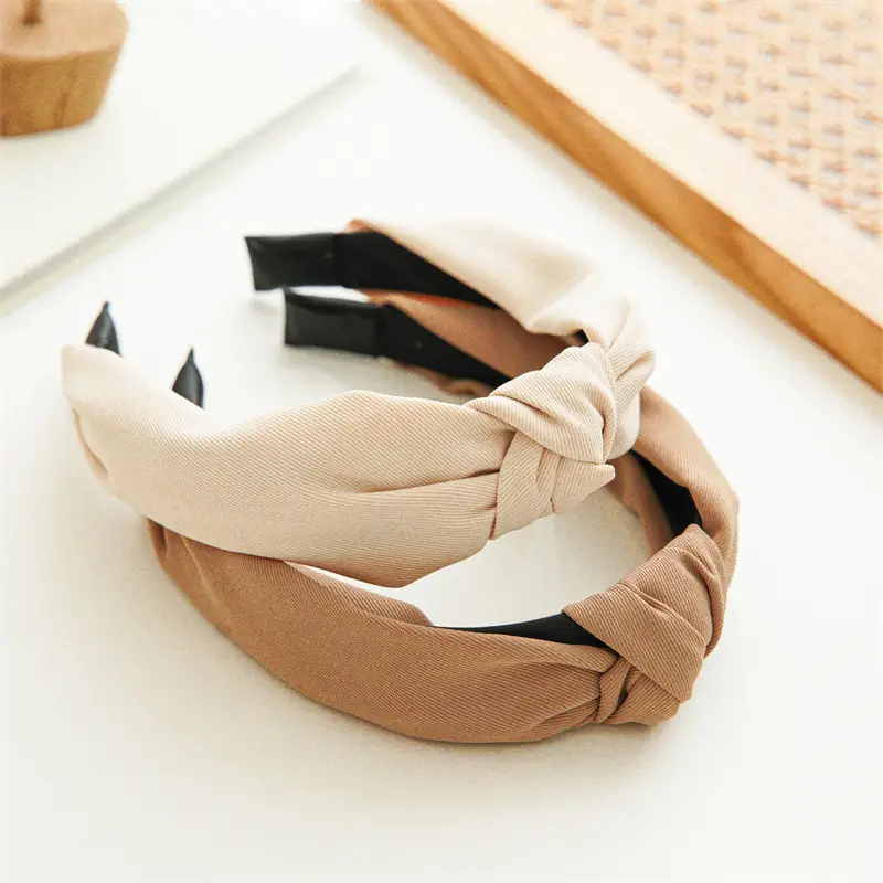Knotted Elastic Headband for Women Solid Color Wholesale — feature 10