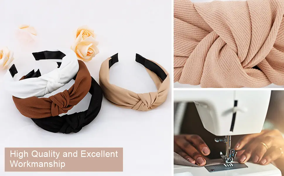 Knotted Elastic Headband for Women Solid Color Wholesale — feature 2