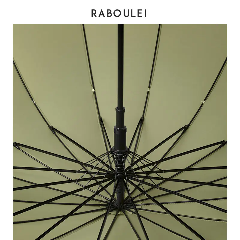 Raboulei 16-Bone Automatic Umbrella Black - Image 11