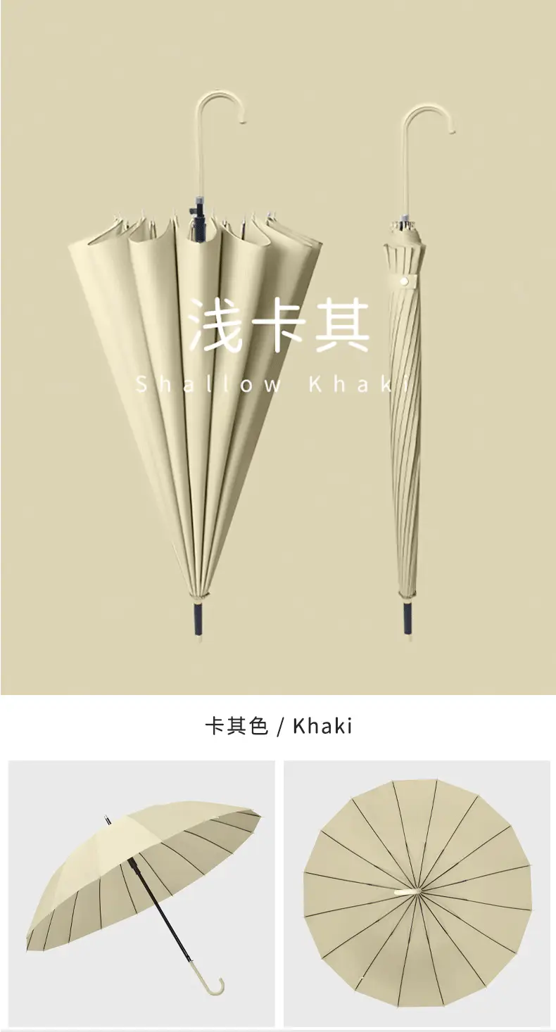 Raboulei 16-Bone Automatic Umbrella Black — feature 18