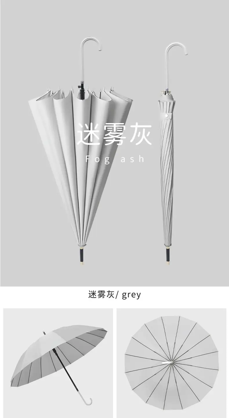 Raboulei 16-Bone Automatic Umbrella Black — feature 20