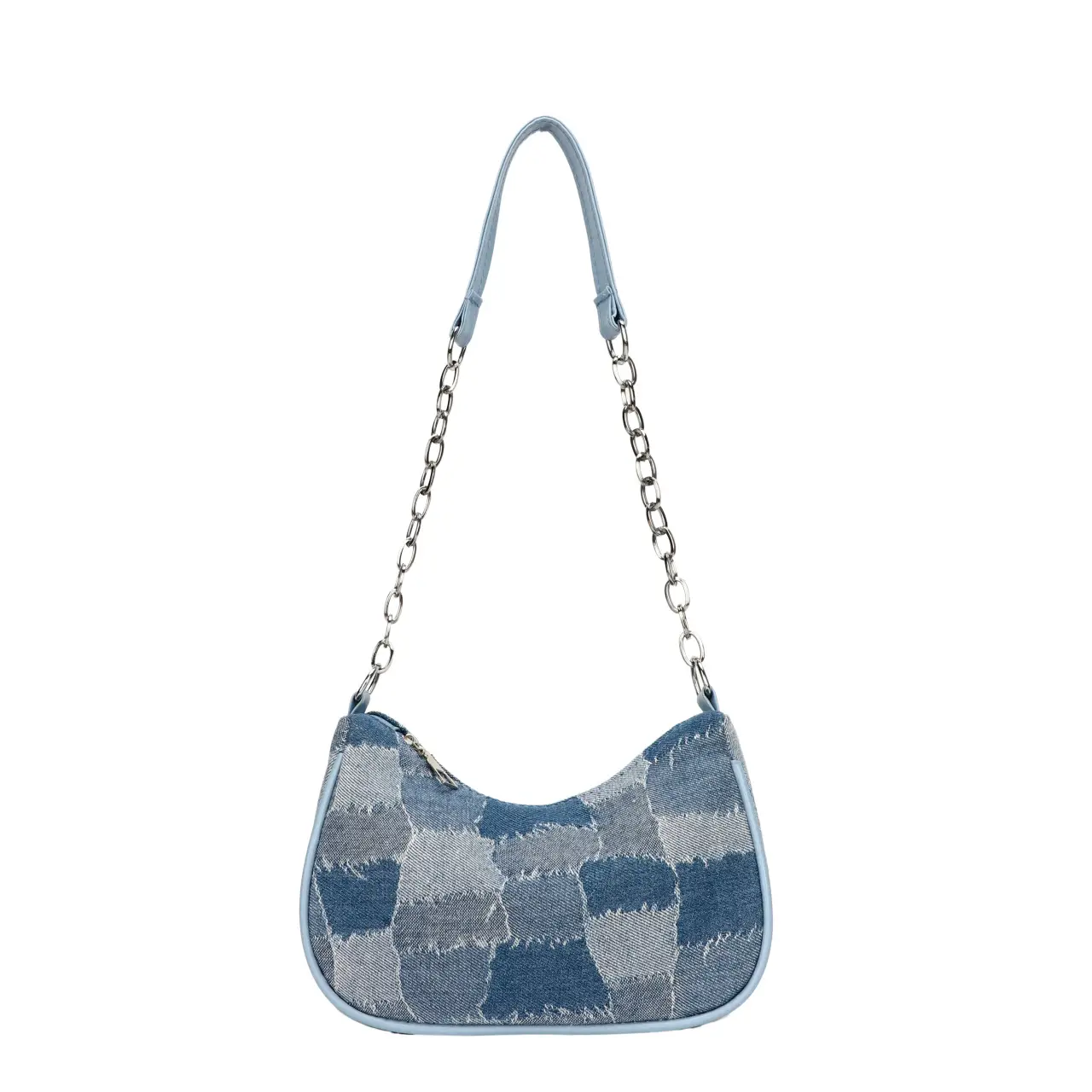 Women Blue Denim Chain Shoulder Bag 2023 - Image 7