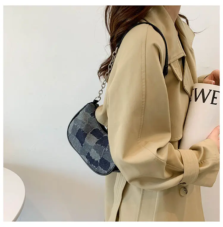Women Blue Denim Chain Shoulder Bag 2023 — feature 18