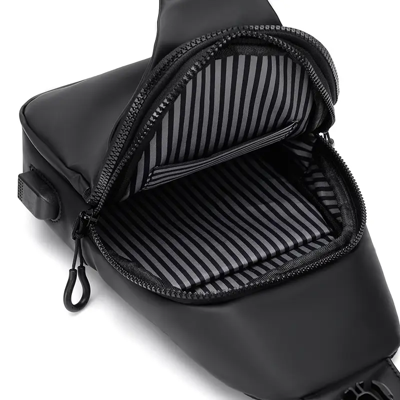 Men's Grey Shoulder Bag Large Capacity Fashion Trend - Image 6
