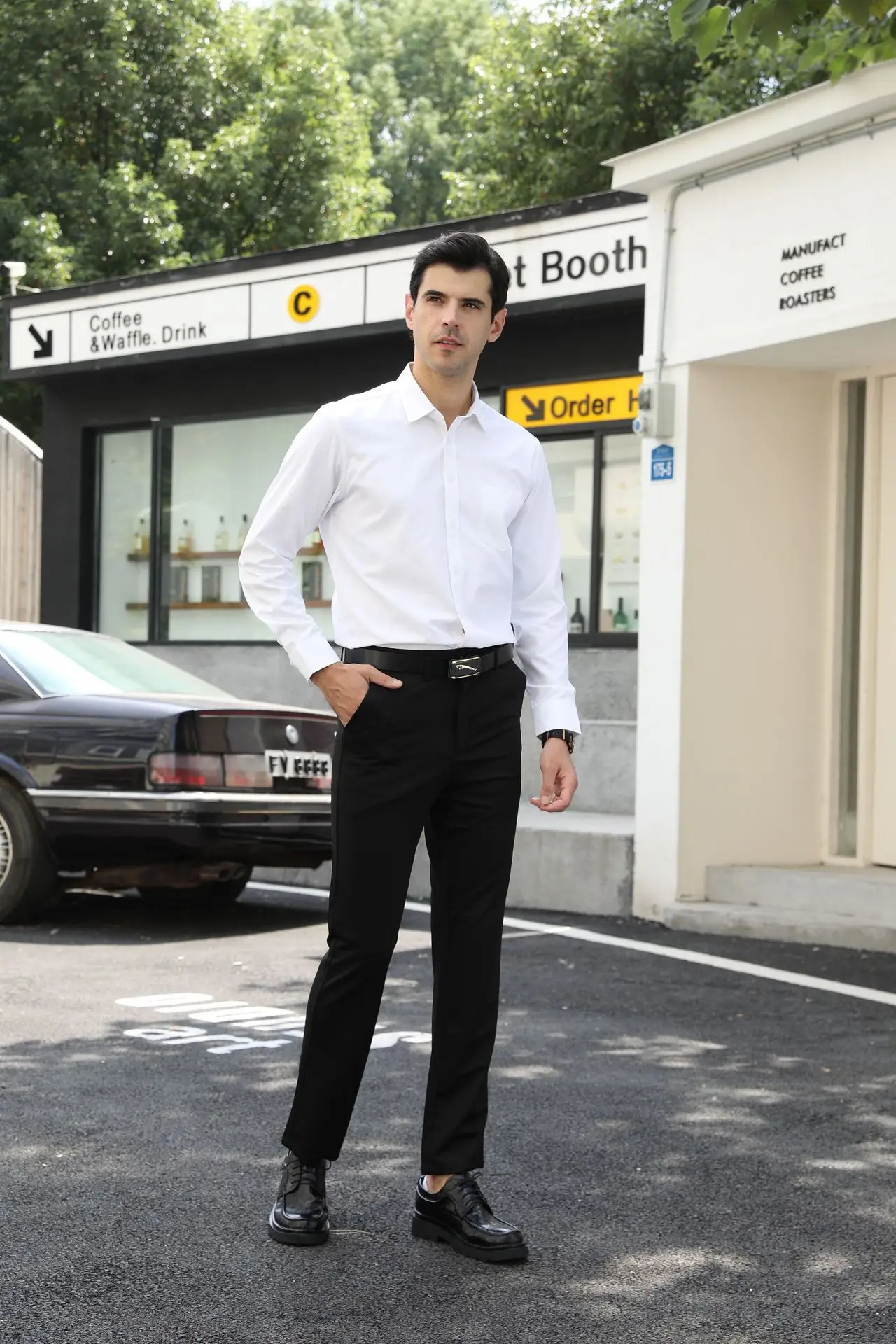 Men's Light Blue Slim Fit Formal Shirt Long Sleeve — feature 18