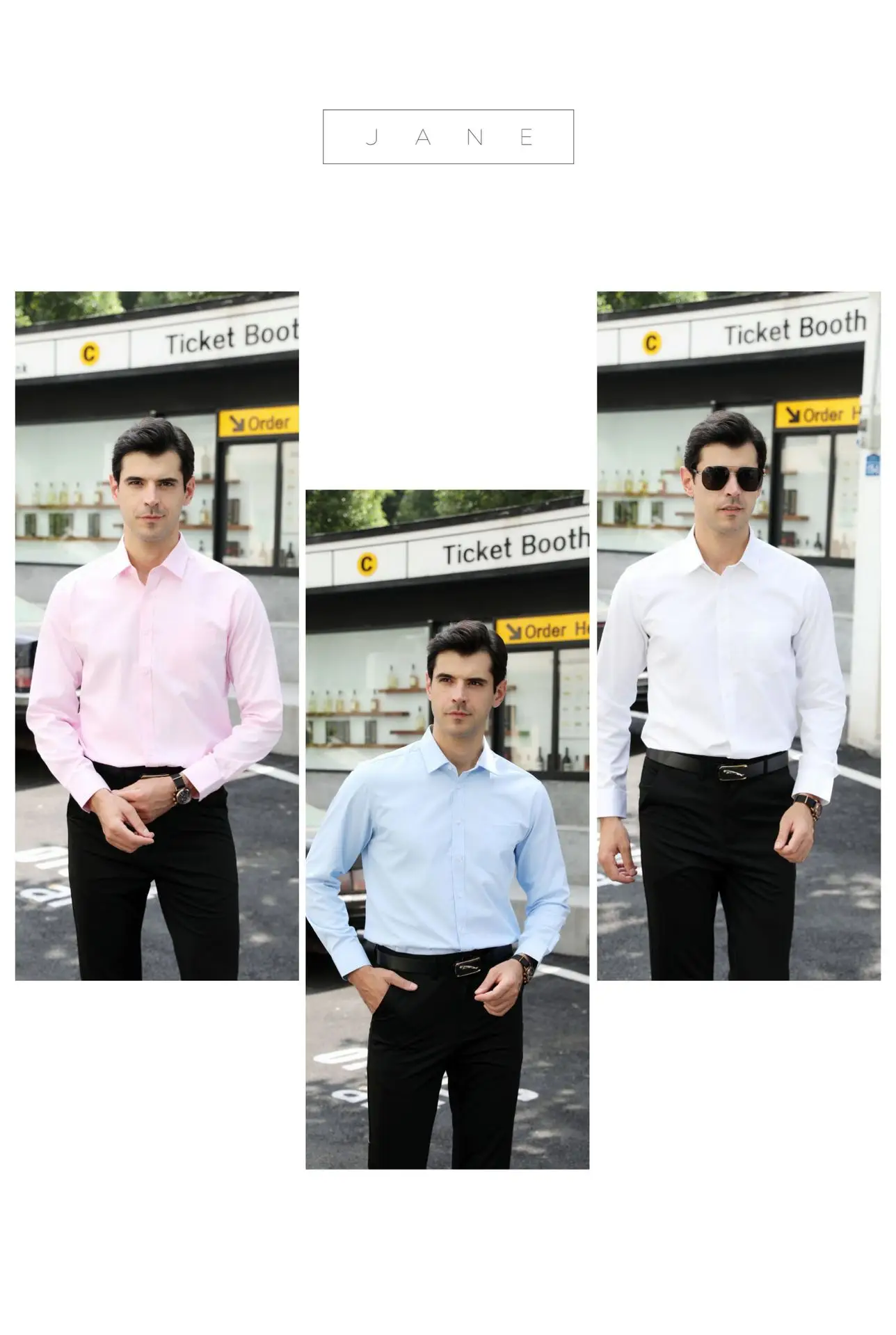 Men's Light Blue Slim Fit Formal Shirt Long Sleeve — feature 27