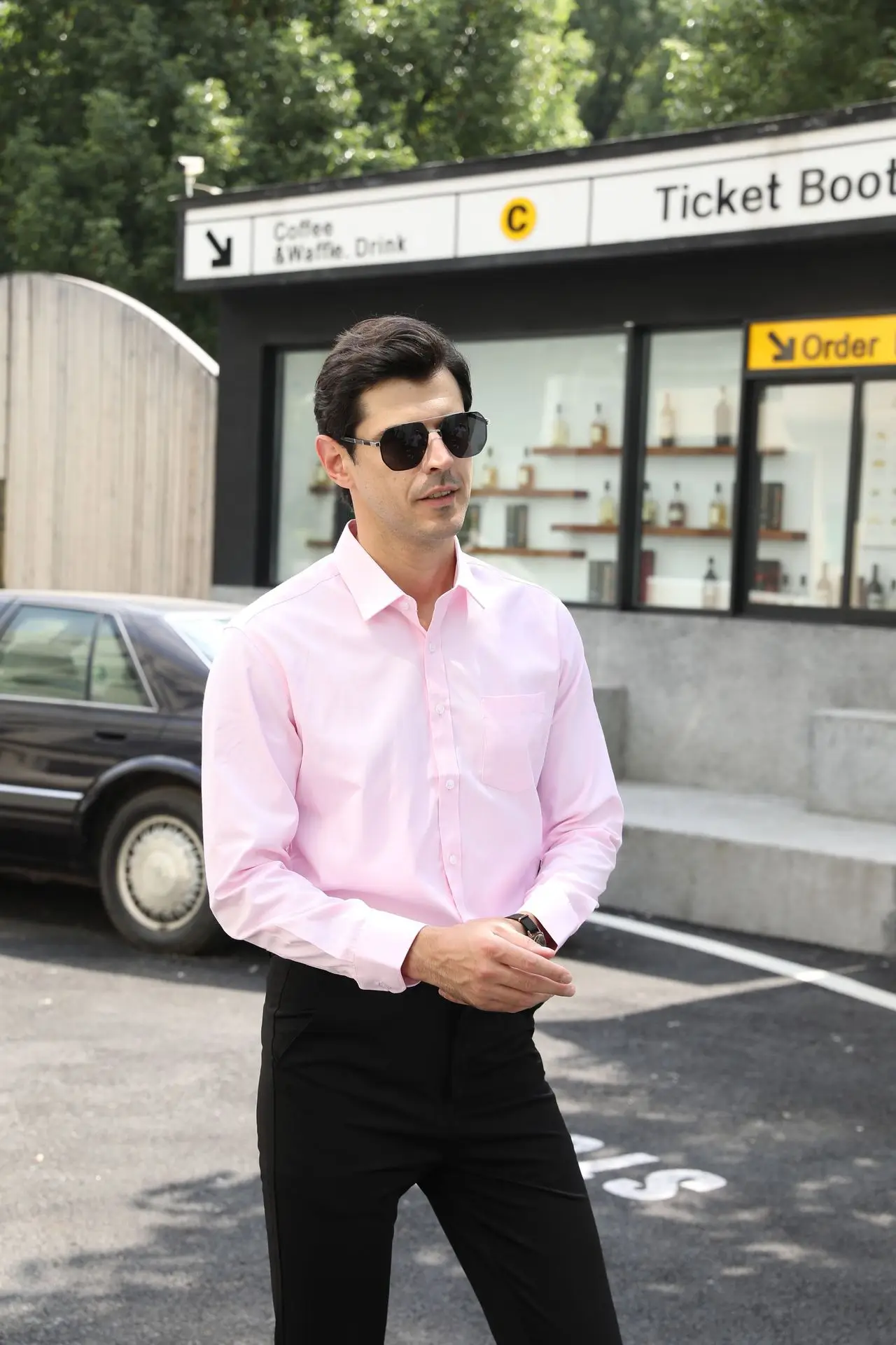 Men's Light Blue Slim Fit Formal Shirt Long Sleeve — feature 31