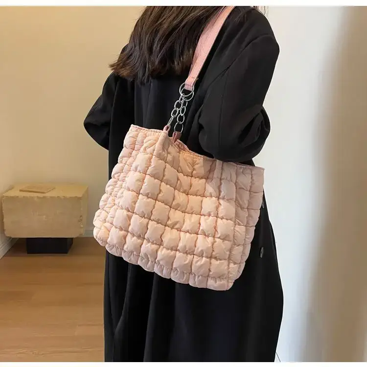 Women's Black Quilted Shoulder Bag 2026 New Trendy — feature 25
