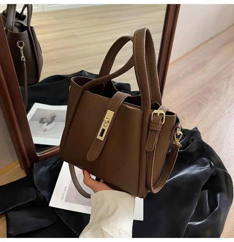 Women Textured Shoulder Crossbody Bag Beige 2026 — feature 34