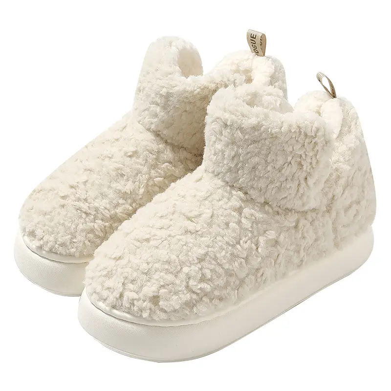 Women's Fuzzy Cotton Slippers for Autumn and Winter, Suitable for Outdoor Wear, 2025 New Model, Warm, Closed Heel, Wholesale Available, Thick-Soled, Non-Slip Cotton Shoes - Image 15