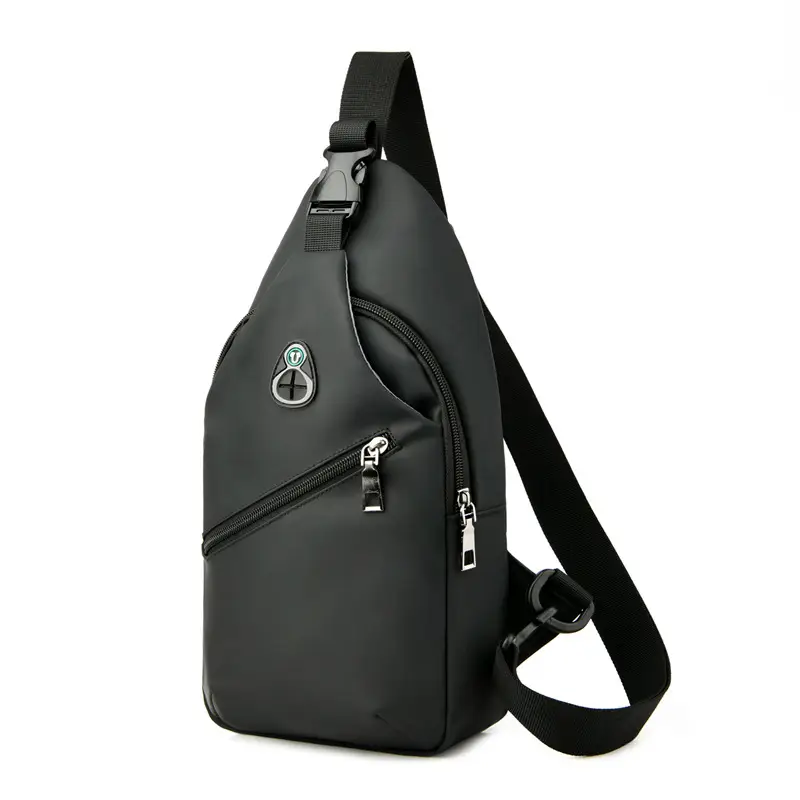 Men's Blue Waterproof Chest Bag with Adjustable Strap