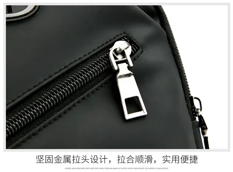 Men's Blue Waterproof Chest Bag with Adjustable Strap — feature 25