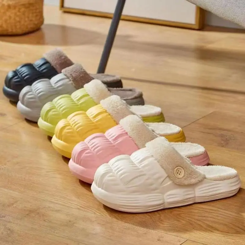 Autumn Winter Detachable Cotton Slippers Multi Color