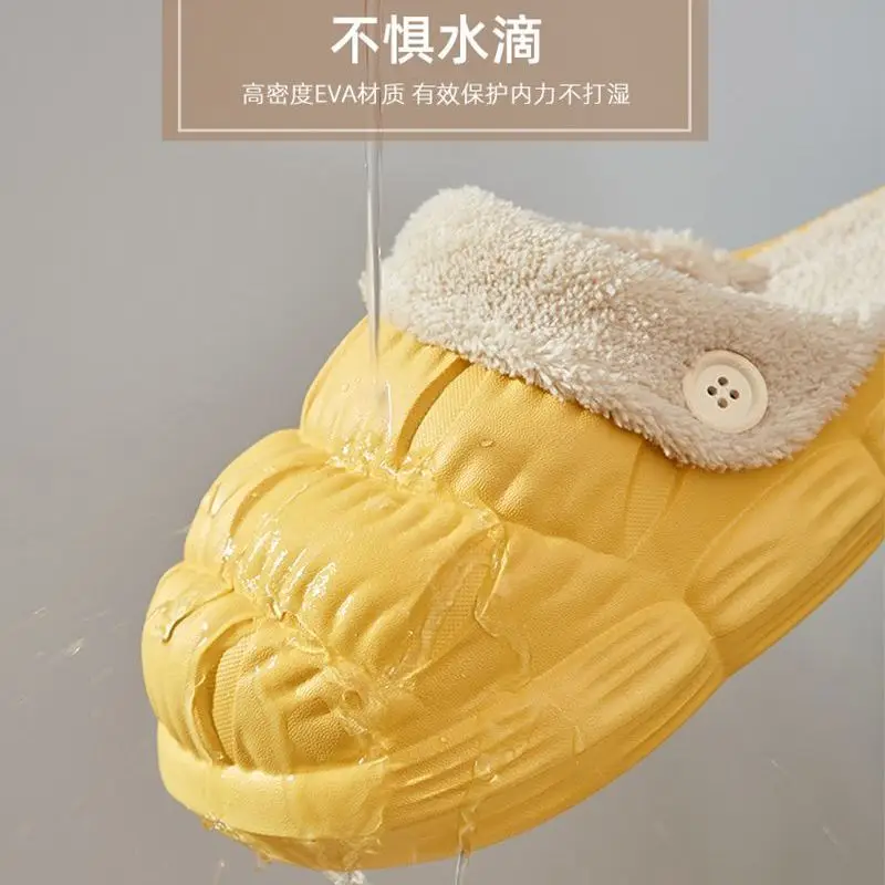Autumn Winter Detachable Cotton Slippers Multi Color — feature 1