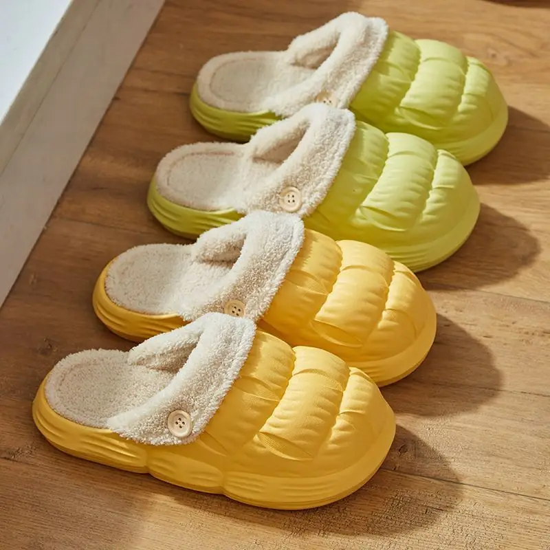 Autumn Winter Detachable Cotton Slippers Multi Color — feature 19