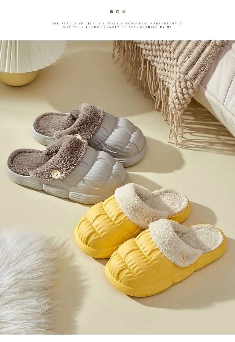 Autumn Winter Detachable Cotton Slippers Multi Color — feature 24