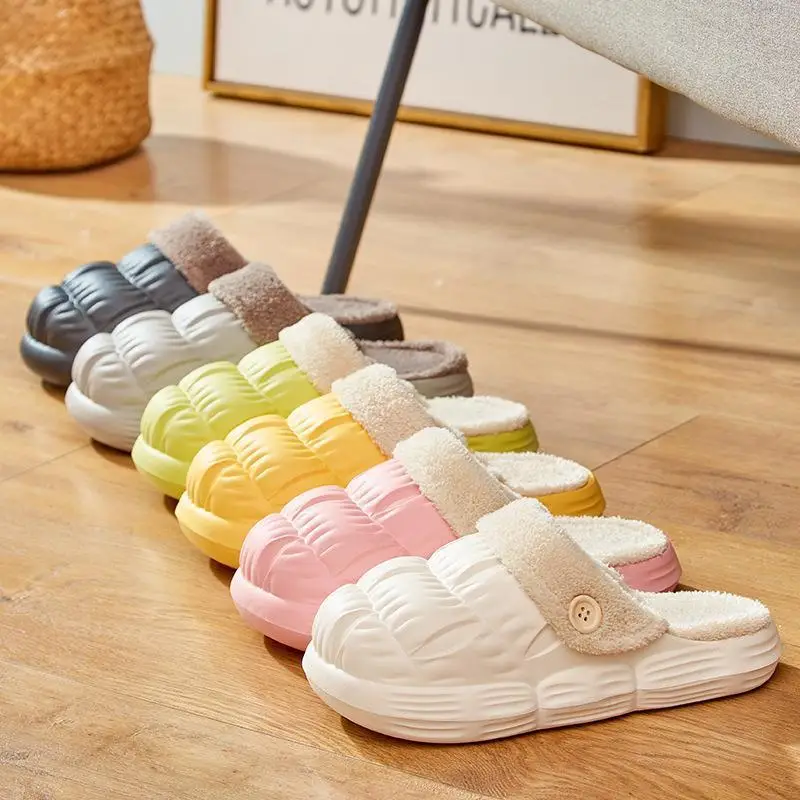 Autumn Winter Detachable Cotton Slippers Multi Color — feature 27