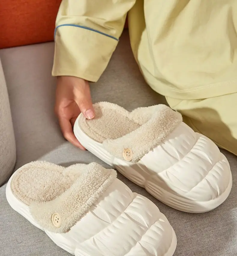 Autumn Winter Detachable Cotton Slippers Multi Color — feature 29