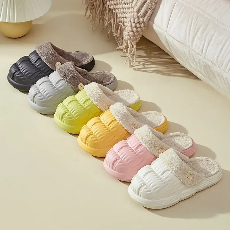 Autumn Winter Detachable Cotton Slippers Multi Color — feature 33
