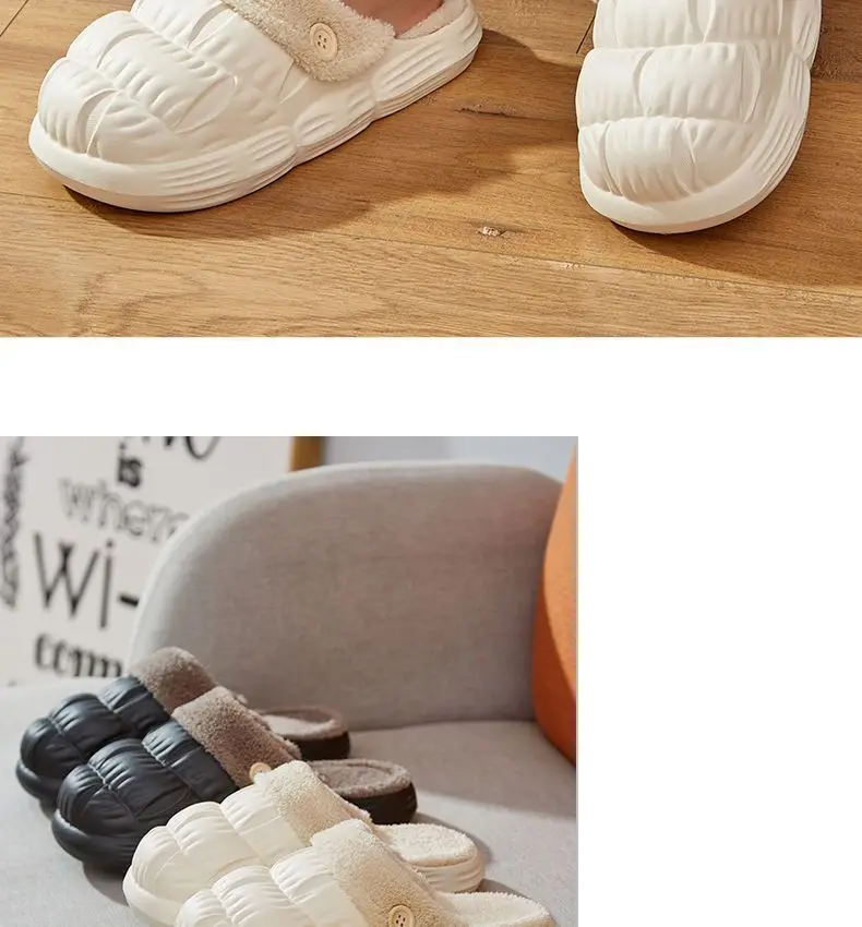 Autumn Winter Detachable Cotton Slippers Multi Color — feature 34