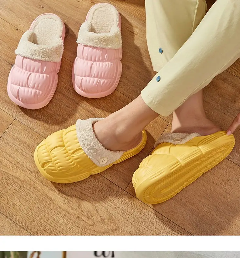 Autumn Winter Detachable Cotton Slippers Multi Color — feature 41