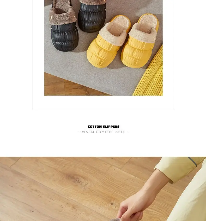 Autumn Winter Detachable Cotton Slippers Multi Color — feature 7
