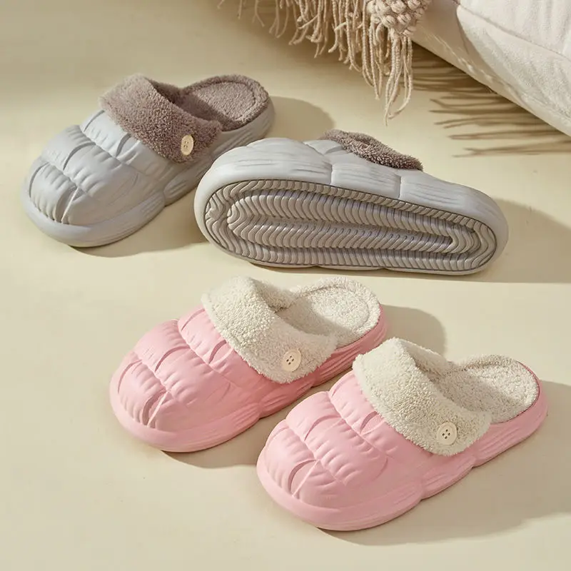 Autumn Winter Detachable Cotton Slippers Multi Color — feature 9