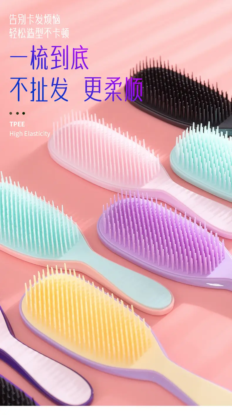 Purple Air Cushion Scalp Hair Brush for Women — feature 3