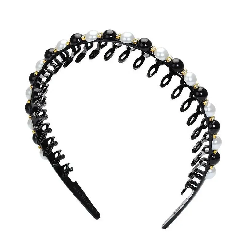 Pearl Hairband with Toothed Design for Women - Image 8