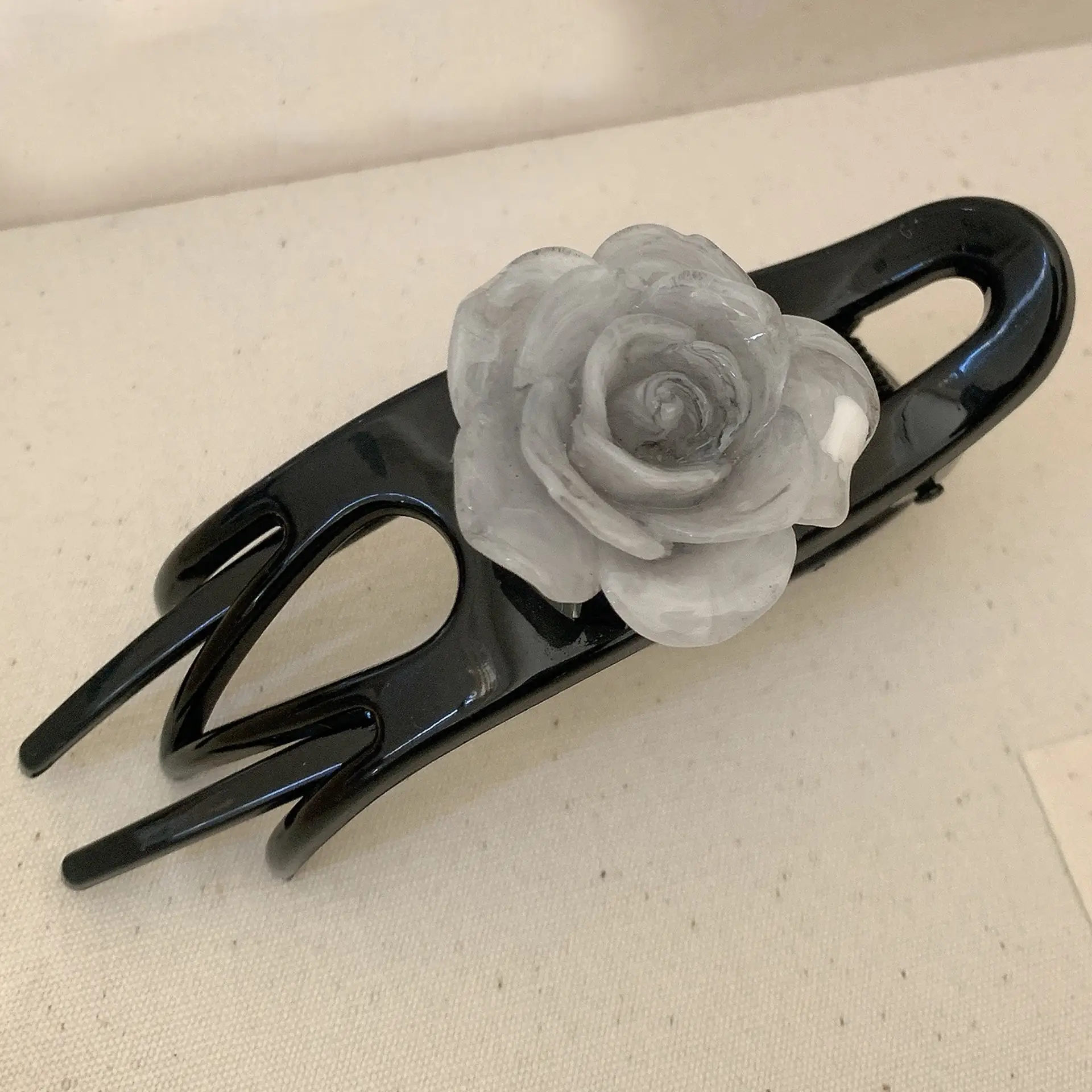 Women's Camellia Hairpin with Shark Clip Back - Image 2