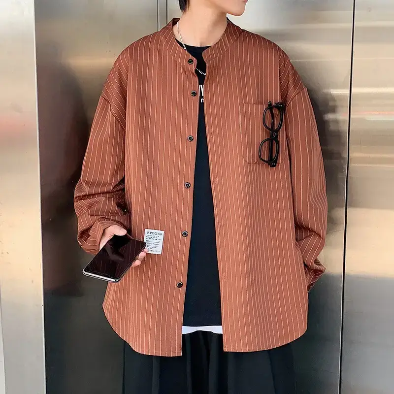 Boys Striped Japanese Casual Coat Plus Size Spring Autumn