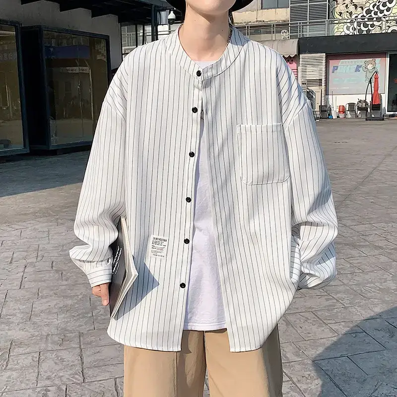 Boys Striped Japanese Casual Coat Plus Size Spring Autumn
