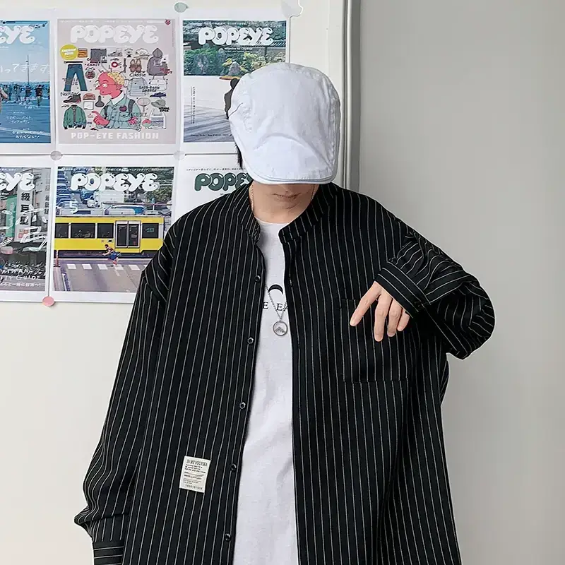 Boys Striped Japanese Casual Coat Plus Size Spring Autumn — feature 24