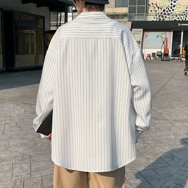 Boys Striped Japanese Casual Coat Plus Size Spring Autumn — feature 8