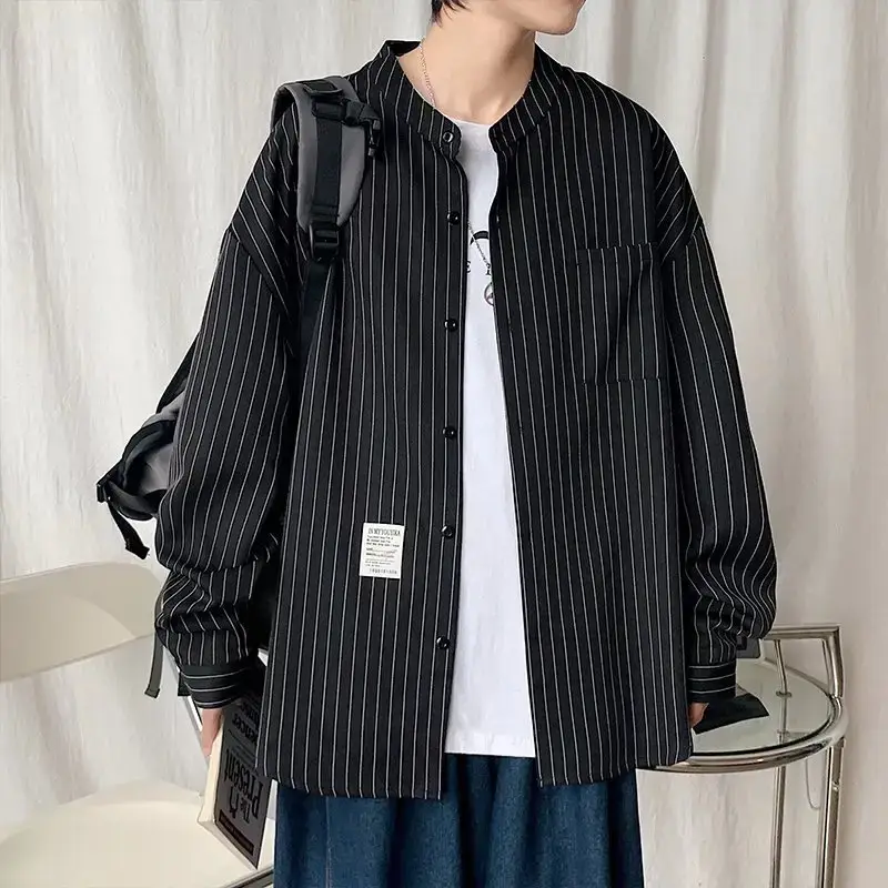 Boys Striped Japanese Casual Coat Plus Size Spring Autumn