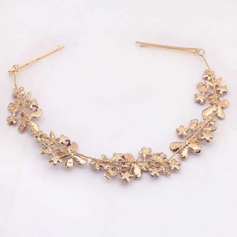 Vintage Gold Floral Hairpin for Bridal Headdress - Image 9