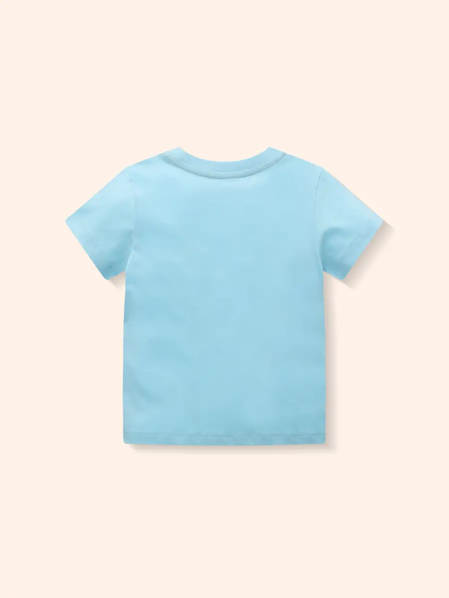 Kids Dino Print T-Shirt Gray Short Sleeve Summer 2025 - Image 5
