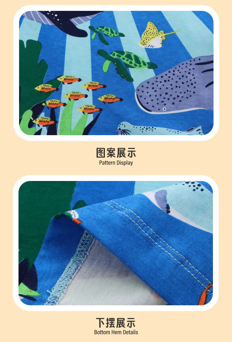 Kids Dino Print T-Shirt Gray Short Sleeve Summer 2025 — feature 12