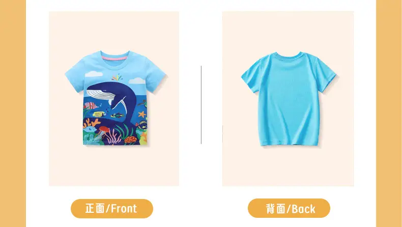 Kids Dino Print T-Shirt Gray Short Sleeve Summer 2025 — feature 6