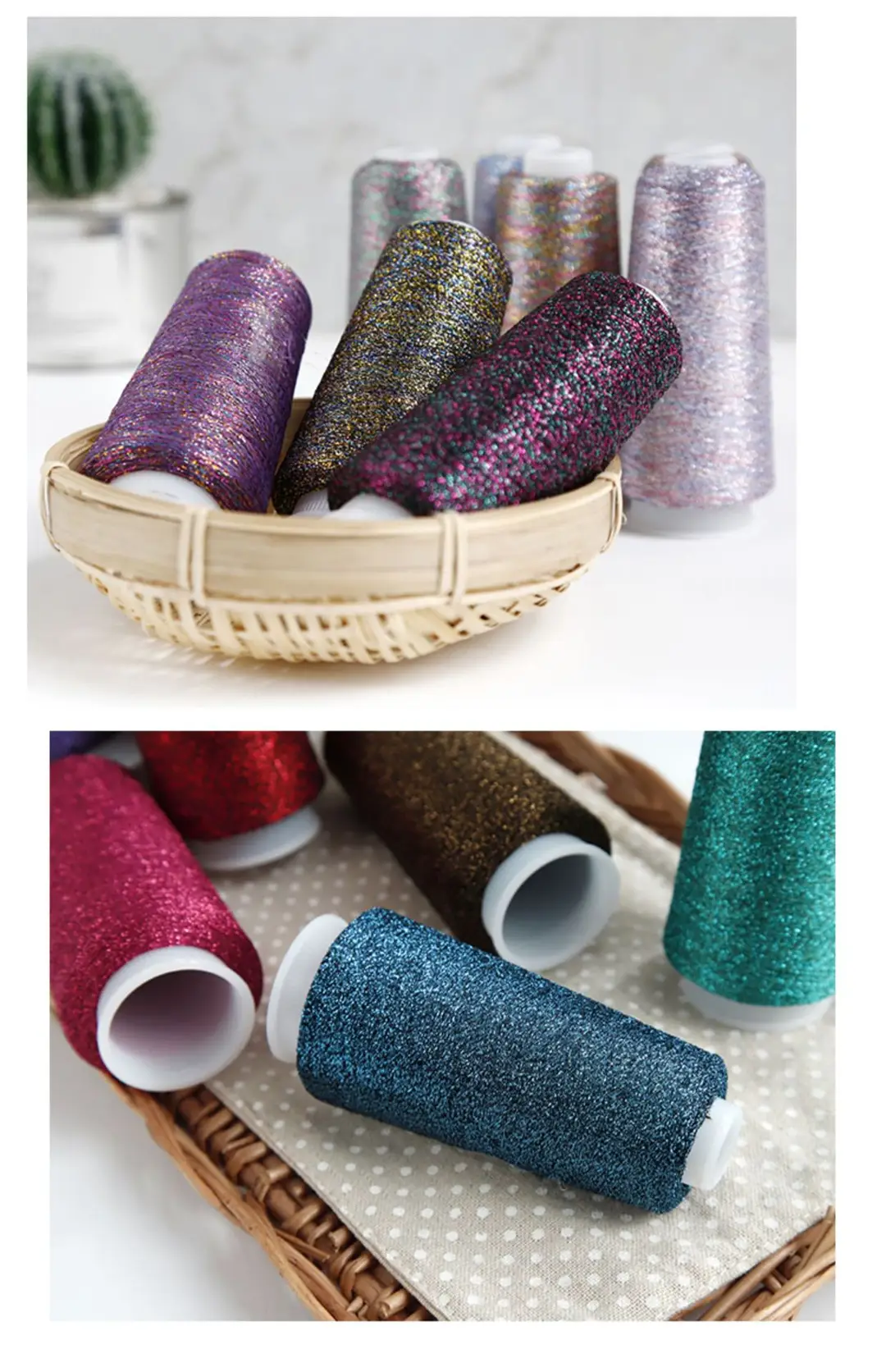 [Silk Yue] Cross-border Hot Selling Gold and Silver Wire Wiring Flash Silk Colorful Gold Wire Woven Companion Bright Silk Woven Flower — feature 20